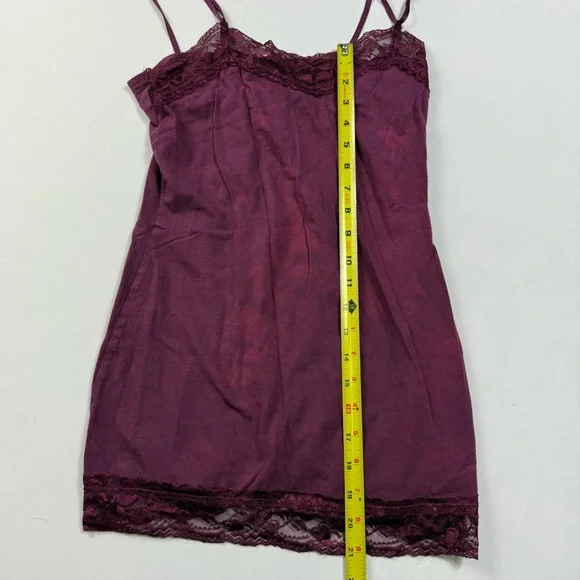 Zenana Outfitters Plum Lace Trim Camisole – Stretch Cotton – Women’s Size M - Picture 8 of 11